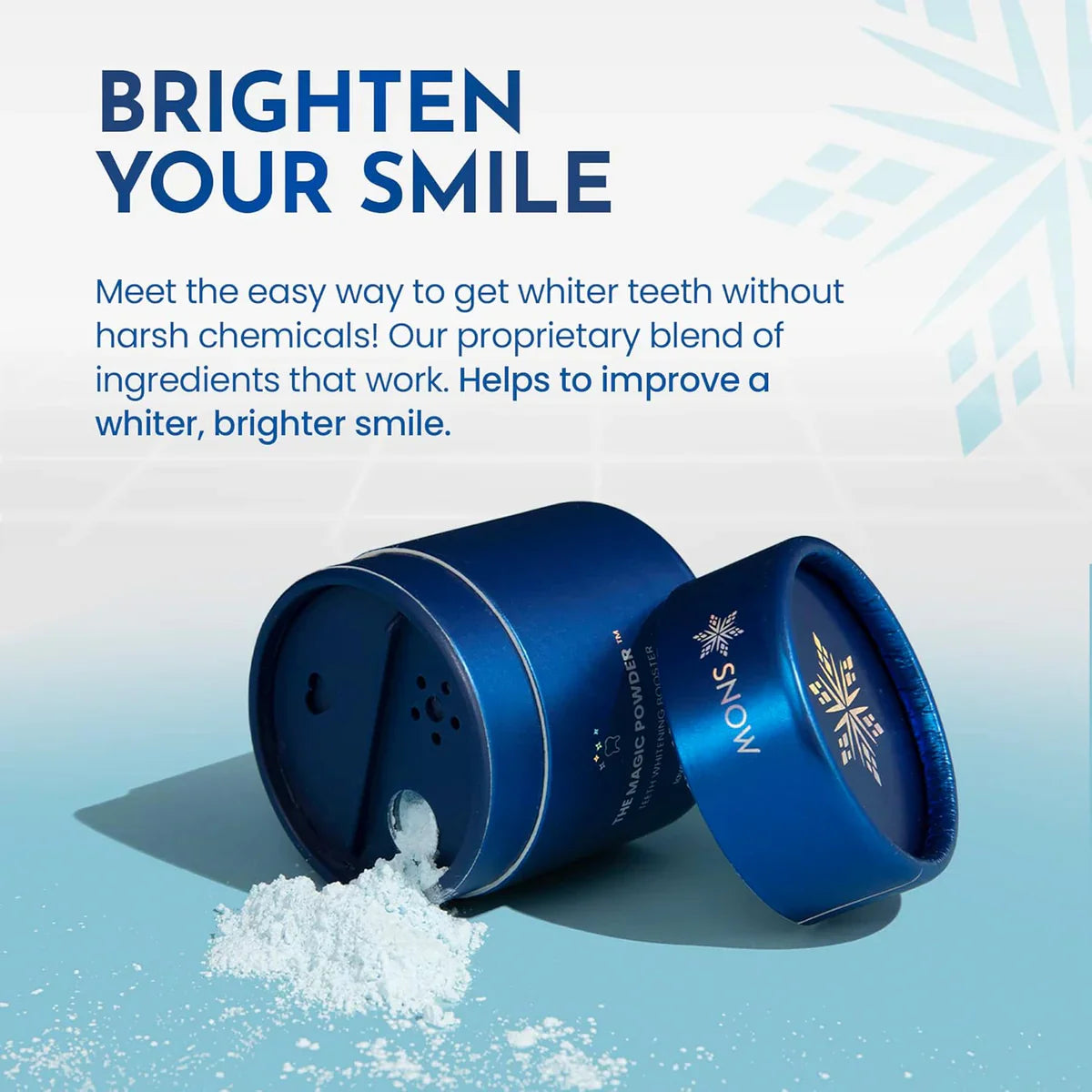 Snow Teeth Whitening Magic Powder - Teeth Whitening Kit Supplement - Lavender & Mint Flavor, 1.2-oz