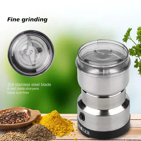 Multi-Purpose Stainless Steel RAF Electric Grinder 4 Blades For Spices, Masala Grinding, Coffee Beans Machine